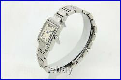 Cartier Tank Francaise Diamond Set Ladies Steel Bracelet Watch, Ref, 2384