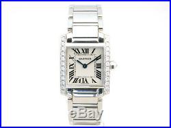 Cartier Tank Francaise, Diamond Set Ladies Watch, Ref, 2384, With Box & Papers