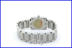 Cartier Tank Francaise Diamond Set, Steel Ladies Bracelet Watch, Ref, 2384