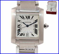 Cartier Tank Francaise Full-Size Automatic Steel Date Watch W51002Q3 2302