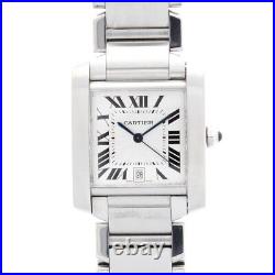 Cartier Tank Francaise Guilloche Dial Gents Stainless Steel Watch W51002Q3