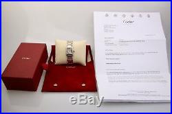 Cartier Tank Francaise Ladies 18k White Gold Original Diamond Set WE1002S3