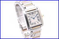 Cartier Tank Francaise Ladies 20 mm Steel And Gold Bracelet Watch, Ref, 2384