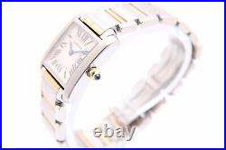 Cartier Tank Francaise Ladies 20 mm Steel And Gold Bracelet Watch, Ref, 2384