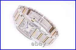 Cartier Tank Francaise Ladies 20 mm Steel And Gold Bracelet Watch, Ref, 2384