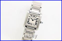 Cartier Tank Francaise Ladies 20 mm Steel Bracelet Watch, Ref, 2300