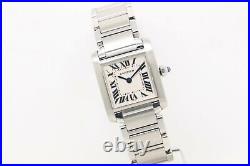 Cartier Tank Francaise Ladies 20 mm Steel Bracelet Watch, Ref, 2384