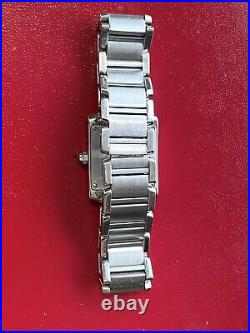 Cartier Tank Francaise Ladies 20mm Ref. 2384 Stainless Steel Watch, Box & Papers