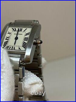 Cartier Tank Francaise Ladies Quartz Watch 2384 20mm