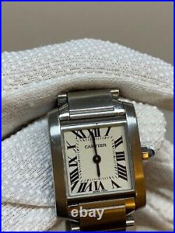 Cartier Tank Francaise Ladies Quartz Watch 2384 20mm
