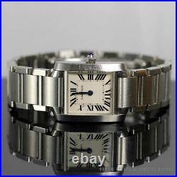 Cartier Tank Francaise Ladies Ref 2384 Stainless Steel Wrist Watch