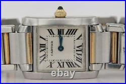 Cartier Tank Francaise Ladies Stainless Steel & Gold Ref 2384 Quartz Watch