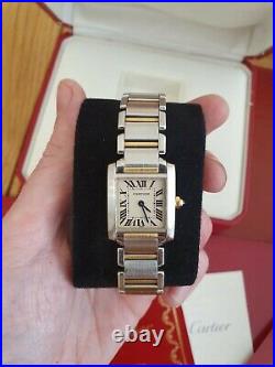 Cartier Tank Francaise Ladies Steel & Gold Ref-2384