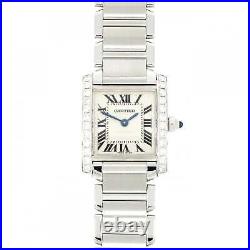 Cartier Tank Francaise Ladies Watch After Set Diamond 2384 Papers RW0457 (2009)