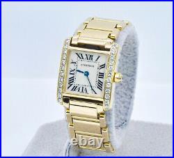 Cartier Tank Française Lady's Diamond Yellow Gold Watch-Box and Papers Ref2364