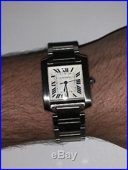 Cartier Tank Francaise Large Automatic Stainless Steel Men's Watch W51002Q3