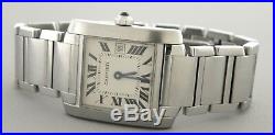 Cartier Tank Francaise MID Size Stainless Steel Date Watch
