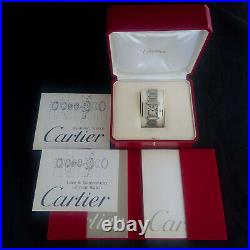 Cartier Tank Francaise Midi Size Quartz Stainless Steel Watch 2465