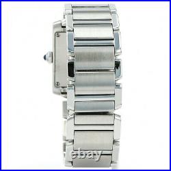 Cartier Tank Francaise Midsize 25x30mm Stainless Steel Quartz Watch Ref 2301