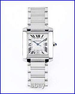 Cartier Tank Francaise Ref. 2302 Automatic Stainless Steel Watch 28mm x 35mm