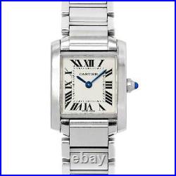 Cartier Tank Francaise SM W51008Q3 Quartz Silver Dial Ladies Watch 90116462