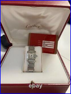 Cartier Tank Francaise Silver Women's Watch 2384 Make Me An Offer