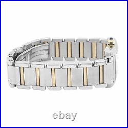Cartier Tank Francaise Stainless Gold Roman Two-Tone Quartz Watch 2384 W51007Q4