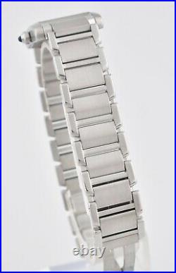 Cartier Tank Francaise Stainless Steel 20mm Quartz Ladies Watch withBox 2384