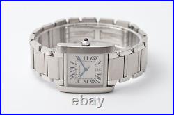 Cartier Tank Francaise Stainless Steel 2302 Automatic 28x33mm 2014 Men's Watch