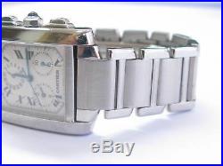 Cartier Tank Francaise Stainless Steel Large Size Automatic Chronograph 2303