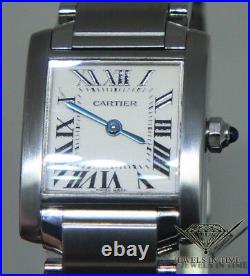 Cartier Tank Francaise Stainless Steel Quartz Ladies Small Watch 2384
