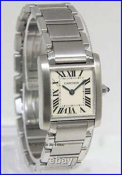 Cartier Tank Francaise Stainless Steel Quartz Ladies Small Watch 2384