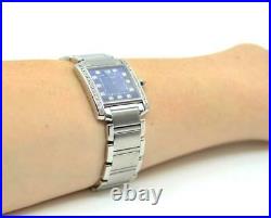 Cartier Tank Francaise Stainless Steel Watch Water Resistant withDiamonds