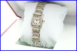 Cartier Tank Francaise Steel & 18k Gold Watch with Diamonds W51007Q4 / 2384