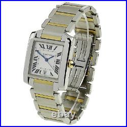 Cartier Tank Francaise Steel And Gold Automatic Wristwatch W51005q4