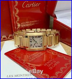 Cartier Tank Francaise W50001R2 Yellow Gold SERVICED WITH BOX AND PAPERS