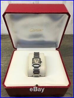 Cartier Tank Francaise W51008Q3 Small Stainless Steel Ladies Watch- Pre Owned