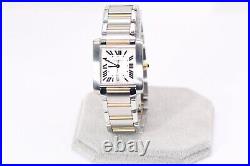 Cartier Tank Francaise Watch 28 mm Midsize Yellow Gold & Steel, Box & Service