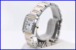 Cartier Tank Francaise Watch 28 mm Midsize Yellow Gold & Steel, Box & Service