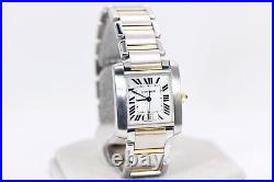 Cartier Tank Francaise Watch 28 mm Midsize Yellow Gold & Steel, Box & Service