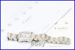 Cartier Tank Francaise Watch 28 mm Midsize Yellow Gold & Steel, Box & Service