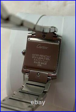 Cartier Tank Francaise Watch Medium Model Quartz Movement Stainless Steel