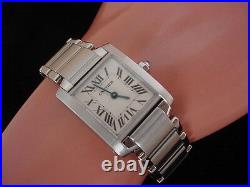 Cartier Tank Francaise Watch Steel Watch Cartier ladies Francaise withBox
