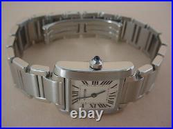 Cartier Tank Francaise Watch Steel Watch Cartier ladies Francaise withBox