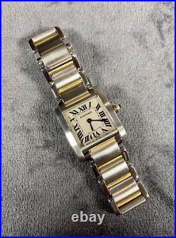 Cartier Tank Francaise / ladies watch / 18ct gold & steel / Cartier serviced