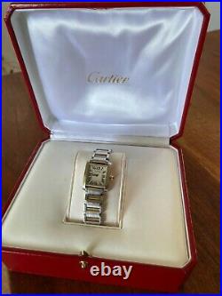 Cartier Tank Francaise small ladies 25mm Steel Gold ref W51007Q4