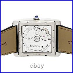 Cartier Tank MC Auto 44mm Steel Mens Strap Watch Date W5330004