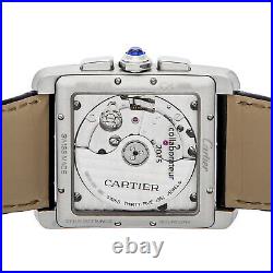 Cartier Tank MC Chronograph Auto Steel Mens Strap Watch Date WSTA0020