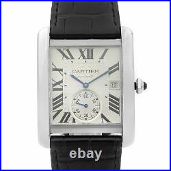 Cartier Tank MC Stainless Steel Silver Dial Automatic Mens Watch W5330003