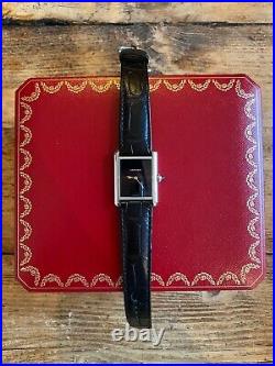 Cartier Tank Must Large WSTA0072 BLACK Dial 2022 With Papers UNWORN